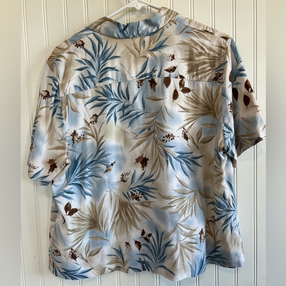 Alfred Dunner vintage button up scalloped hem women’s size 16 linen blend - Picture 2 of 7